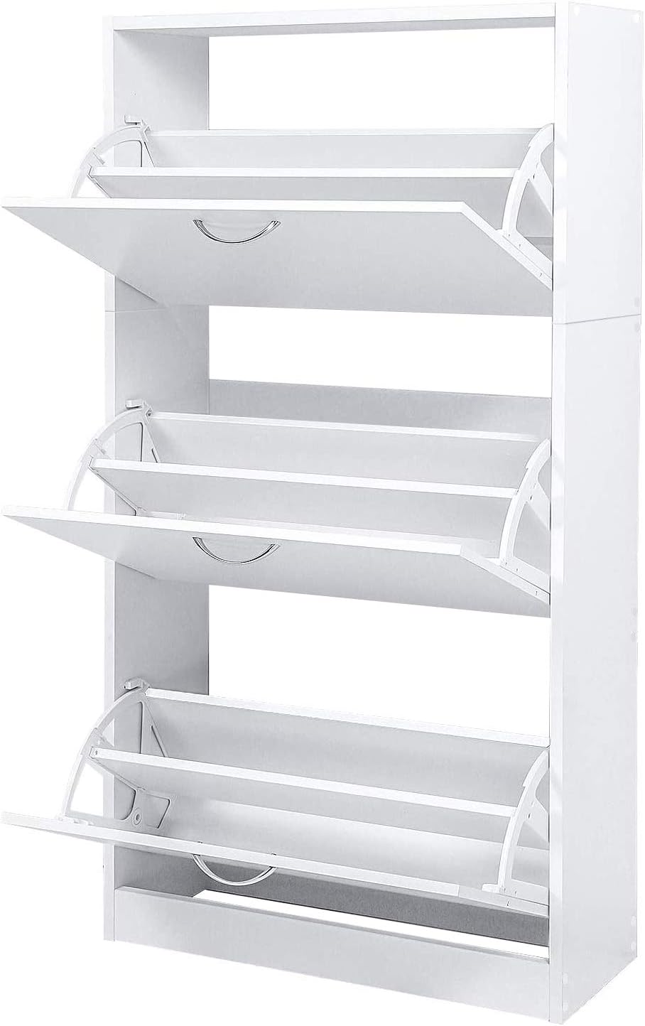 Meerveil Schuhschrank mit 3 Schubladen, Schuhkipper für Flur Eingangsbereich für 12-18 Paar Schuhe,