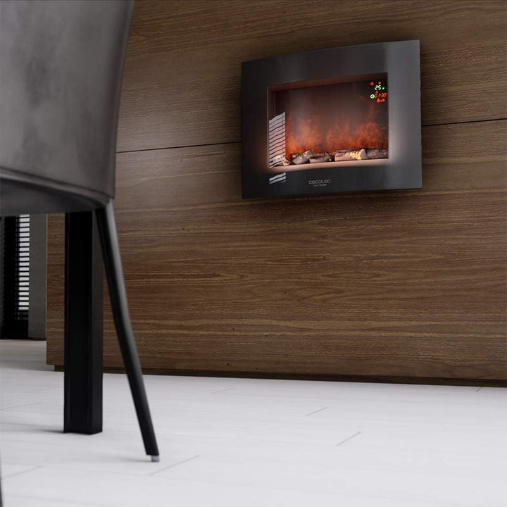 Cecotec Elektrischer Kaminofen mit Fernbedienung Ready Warm 2600 Curved Flames. 26", 2000 W mit 2 Le