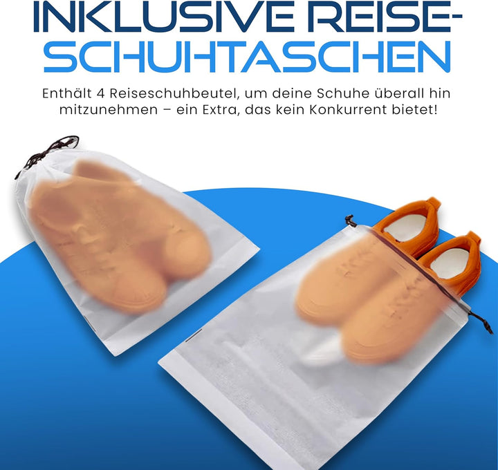 Organizer für Schuhe, inklusive 4 Schuhtaschen, Schuhaufbewahrung für Schrank, Schuhboxen, Schuhboxe