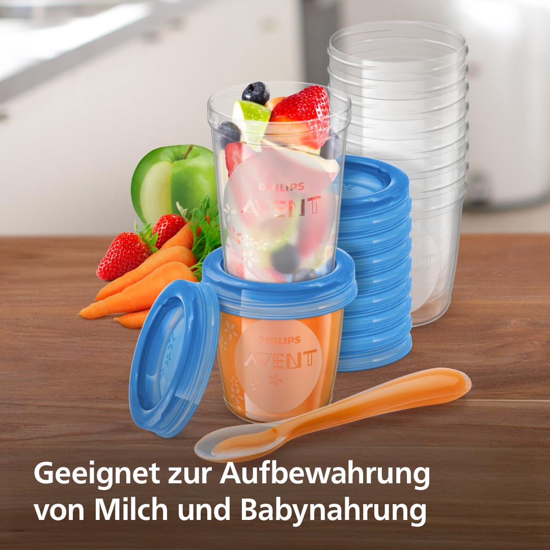 AVENT Nahrungs-Mehrwegbecher (Modell SCF721/20) Aufbewahrungssystem, Aufbewahrungssystem