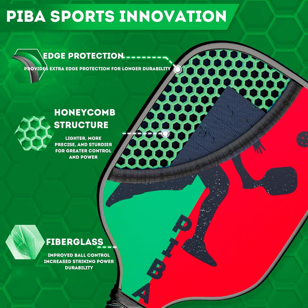 Pickleball Schläger Set inkl. Tasche 2X Paddel 2X Indoor Bälle 2X Outdoor Bälle und Praktischer Trag