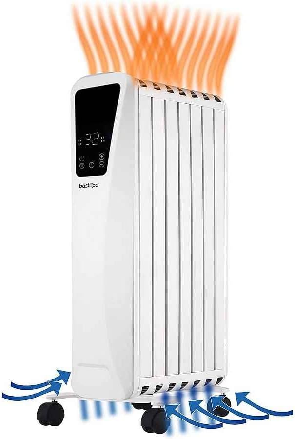 Bastilipo Fenix 2-1500 - Ölradiator - 1500 W Leistung - LED-Touchscreen - 3 Leistungsstufen - Kamine