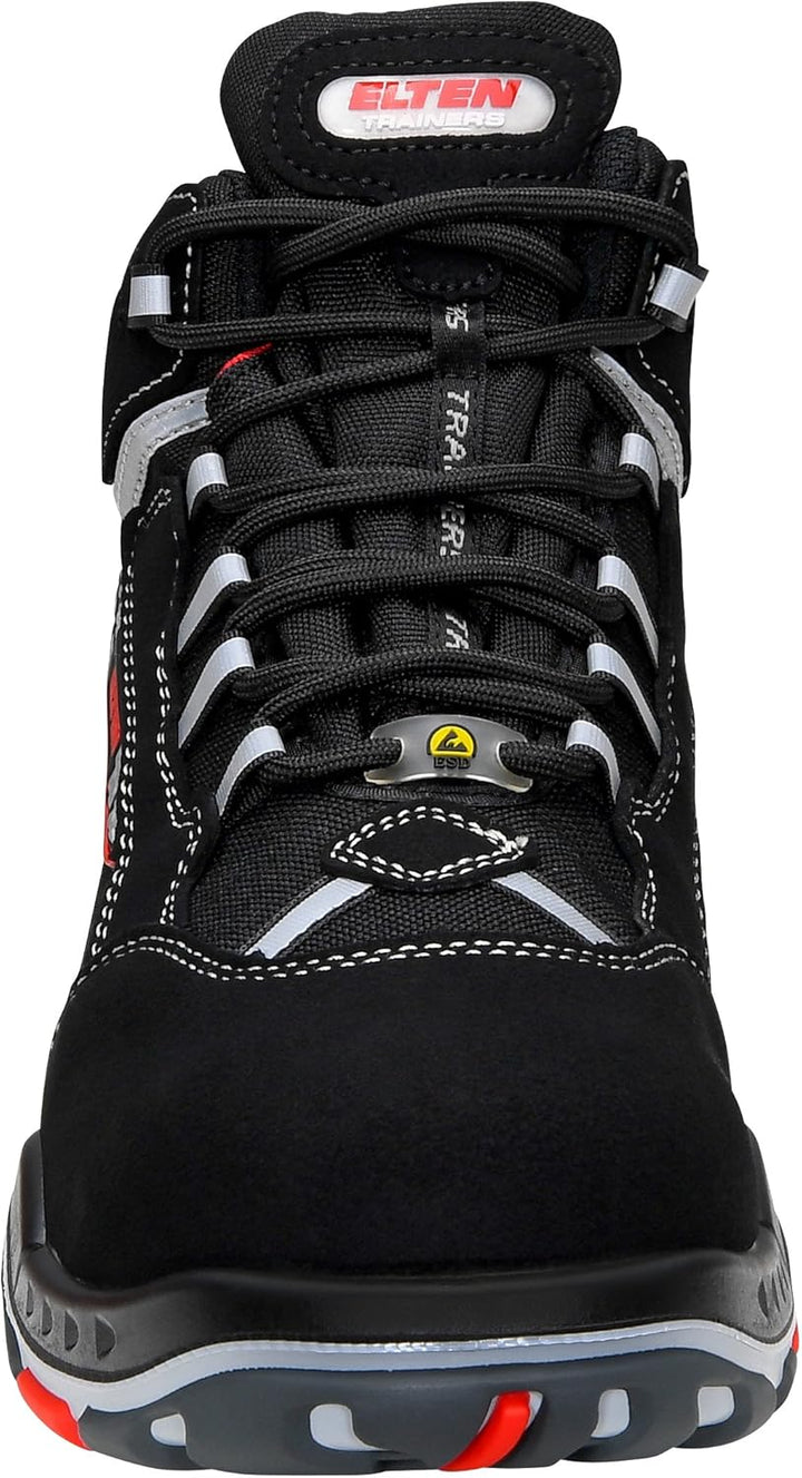 ELTEN Sicherheitsschuhe Sander ESD S3, Herren, Sportlich, Leicht, Schwarz, Kunststoffkappe Unisex Si