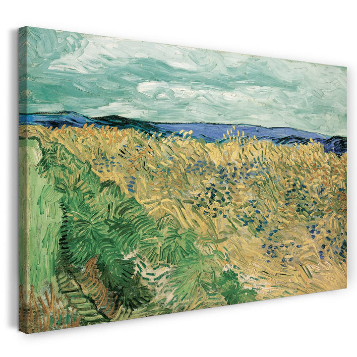 Printed Paintings Leinwand (80x60cm): Vincent Van Gogh - Weizenfeld mit Kornblumen (1890) 80x60 cm,