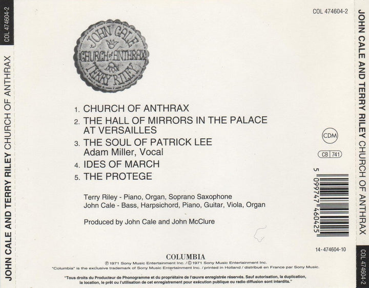 Church of Anthrax, Audio-CD