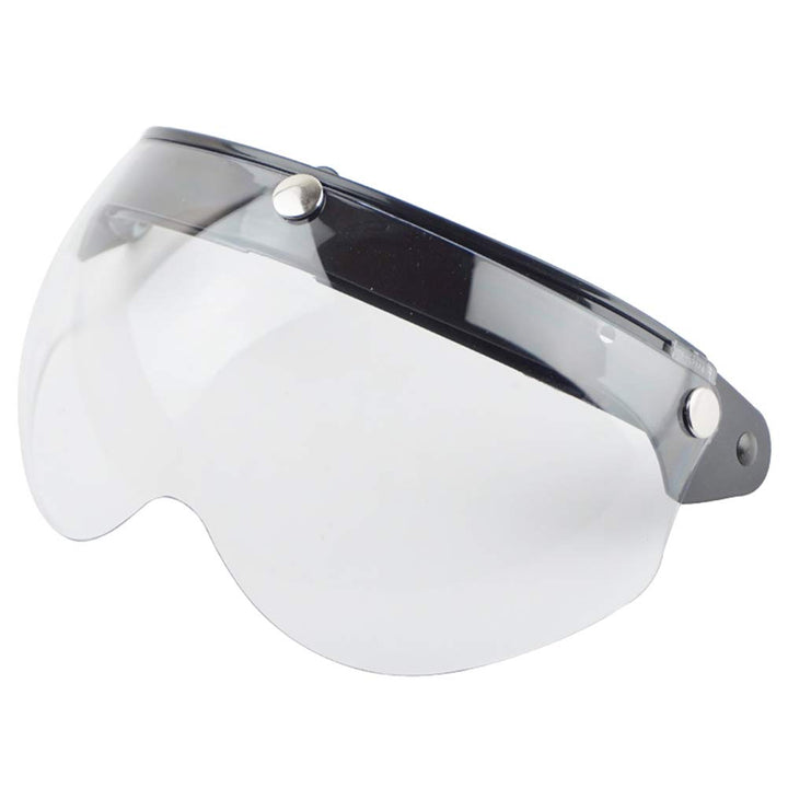 Helmvisier Universelles 3 Druckknopf Winddichtes Sonnenschutz Halbgesicht-Retro Motorradhelm Visier