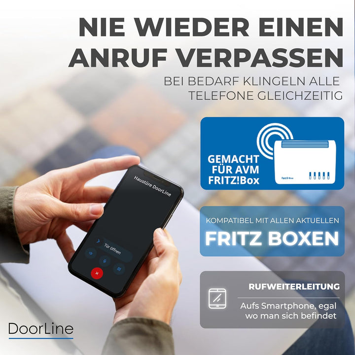 Slim DECT Farbe: Anthrazit von Telegärtner Elektronik l Clevere Türstation l per Knopfdruck mit der