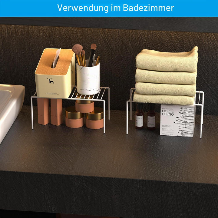 IPEGTOP Set mit 2 Mini-Küchenschrank-Organizern, 27,7 x 13,9 cm, Gefrierschrank-Organisation, Aufbew