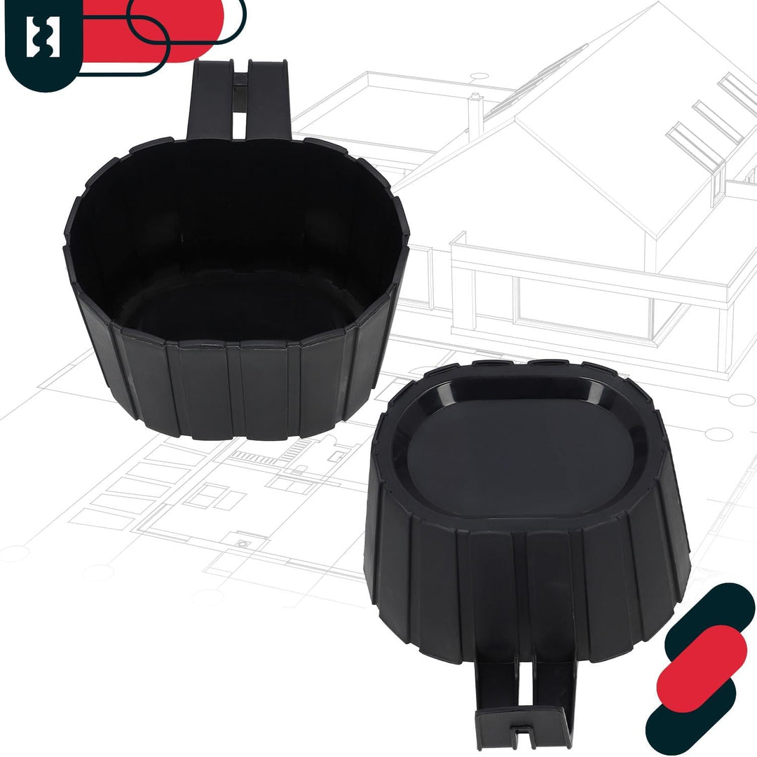 KOTARBAU® 4er Set Blumentopf Hängend - Pflanzkübel - 20 x 14 cm H: 13 cm Anthrazit - Übertopf Kunsts