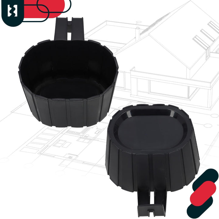 KOTARBAU® 4er Set Blumentopf Hängend - Pflanzkübel - 20 x 14 cm H: 13 cm Anthrazit - Übertopf Kunsts