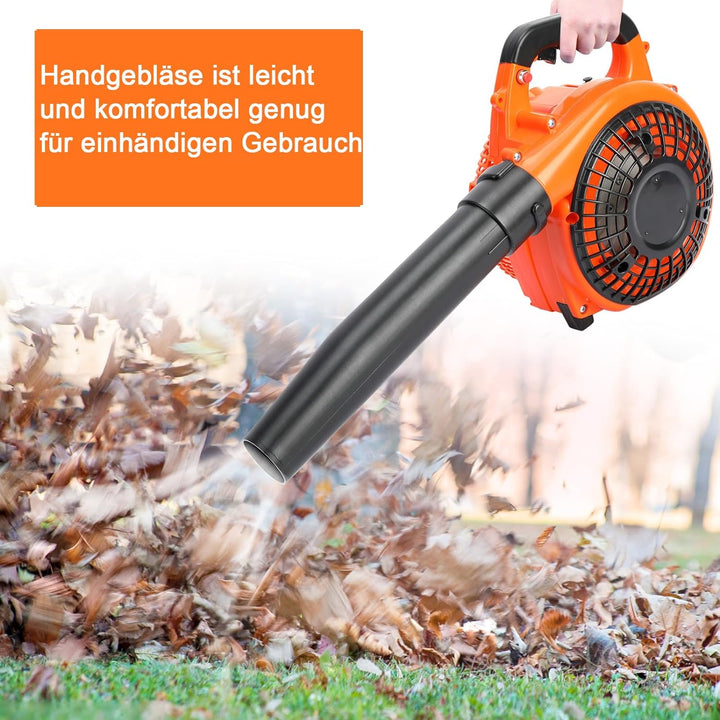 Yirtree Benzin-Laubbläser,tragbar,leicht,leistungsstarker 2-Takt-Motor,26cc Handheld Blatt Gebläse,7