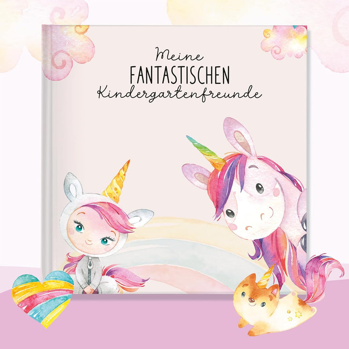 lila liebt dich / Einhorn Freundebuch Kindergarten Mädchen - Unvergessliche Kindergartenmomente fest
