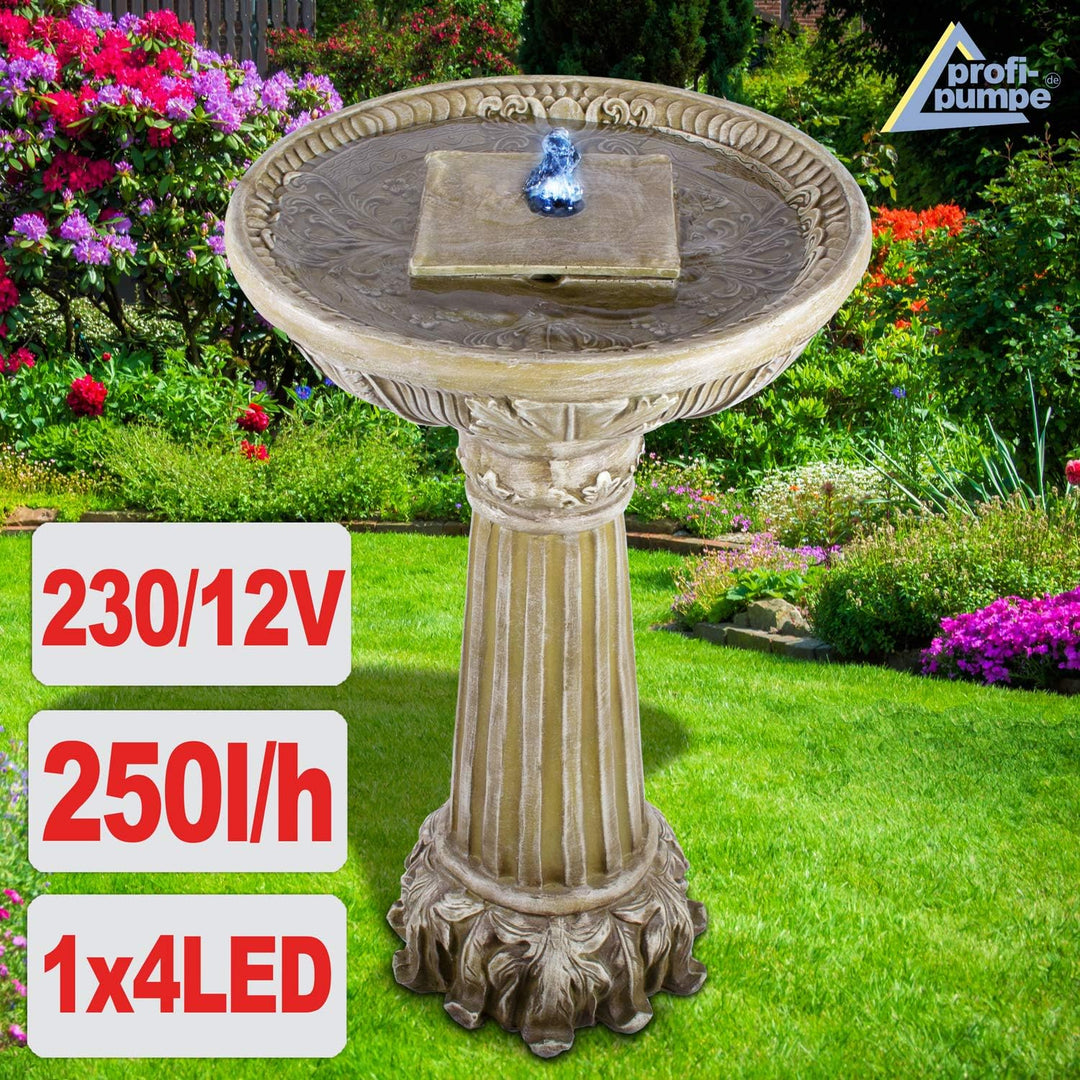 Gartenbrunnen Brunnen Zierbrunnen Zimmerbrunnen Springbrunnen Brunnen mit LED-Licht 230V Wasserfall