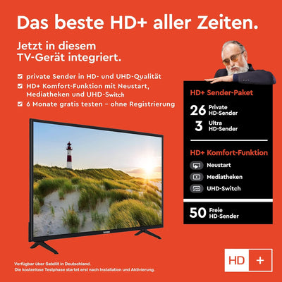 TELEFUNKEN XF40SN550S 40 Zoll Fernseher/Smart TV (Full HD, HDR, Triple-Tuner) - Inkl. 6 Monate HD+ [