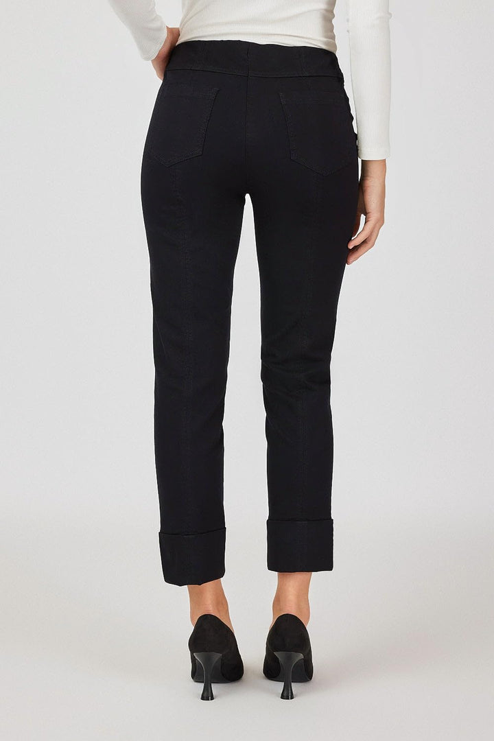 Style BELLA09-7/8 Stoffhose Damen high Waist - Damenhose Power Stretch - Bengaline Stoff Hose mit Au