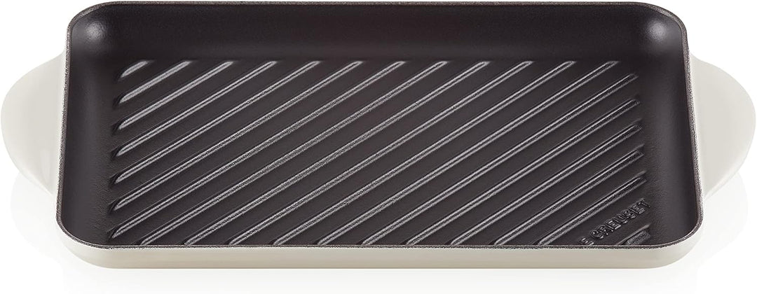 LE CREUSET Rechteckige Grillplatte aus Gusseisen, 32 cm, Für alle Herdarten inkl. Induktion geeignet