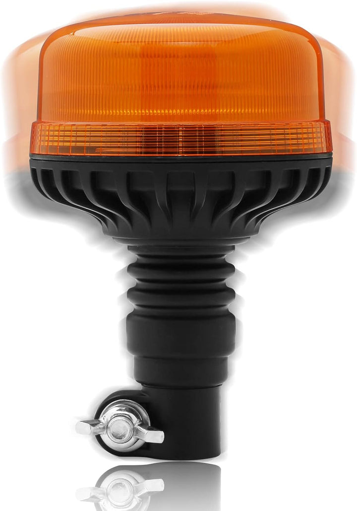 D-TECH LED Rundumleuchte 12/24V Orange Mit Flexibel Einbau Rohr,Led Blinkleuchte Amber Warnleuchte E