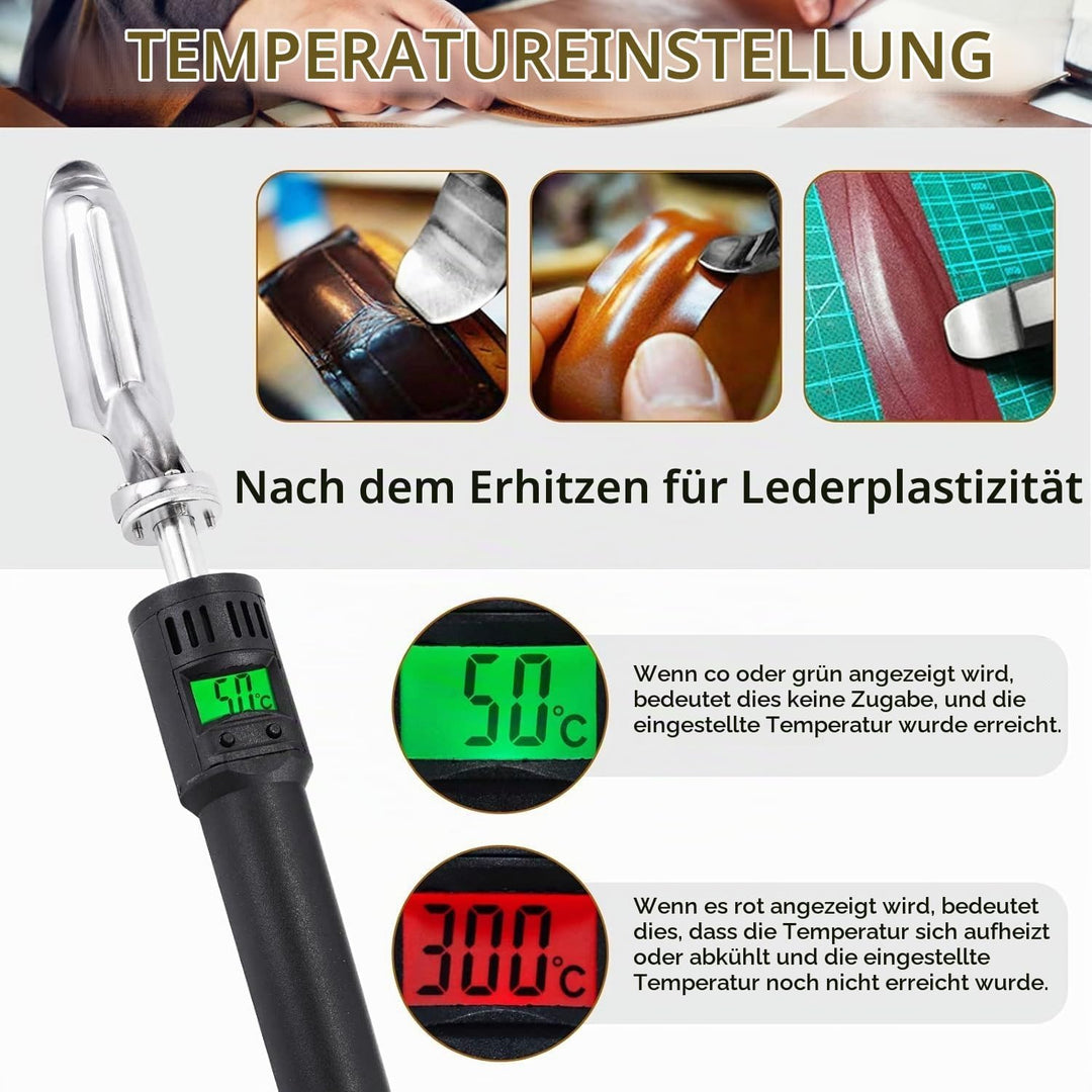 Zerodis Mini-Bügeleisen für Bastelquilten, 220 V Temperaturregulierbare Mini-Lederbügeleisen Anti-Fa