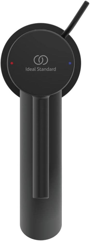Ideal Standard BC193XG Ceraline Waschtischarmatur H75 mit Zugstangen-Ablaufgarnitur, Ausladung 10 cm