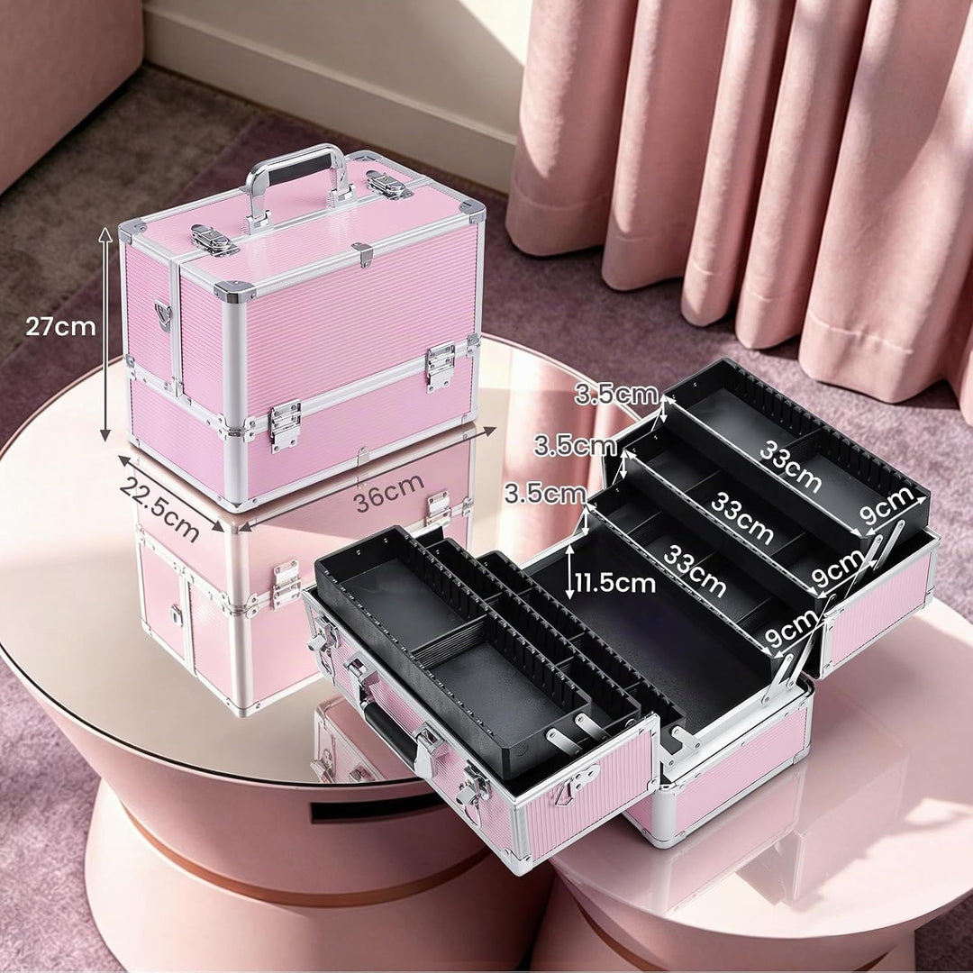 Kosmetikkoffer Schminkkoffer, Kosmetik Make up Organizer Koffer Make-up Aufbewahrung friseurkoffer M