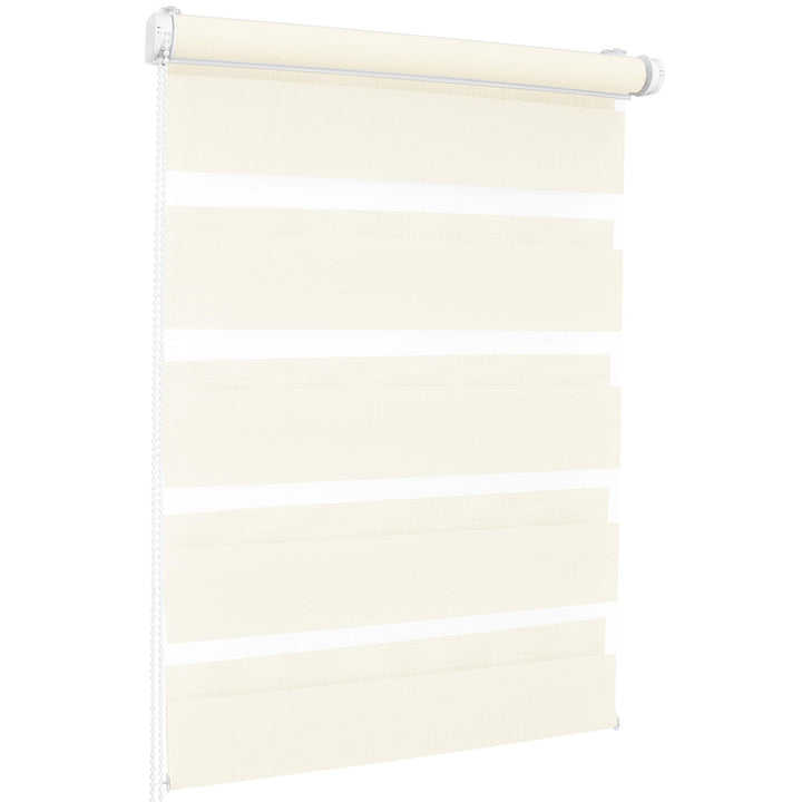 ROLLMAXXX Duo-rollo Doppelrollo Klemmfix ohne Bohren (90 x 220 cm, Beige) 90 x 220 cm Beige, 90 x 22