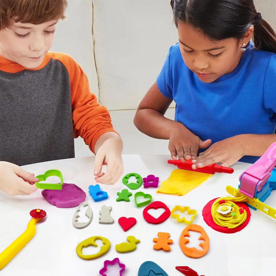 41 Stück Knete Zubehör, Play Doh Knete Set enthält eine Nudelmaschine, Keksausstecher, Küche Spielze