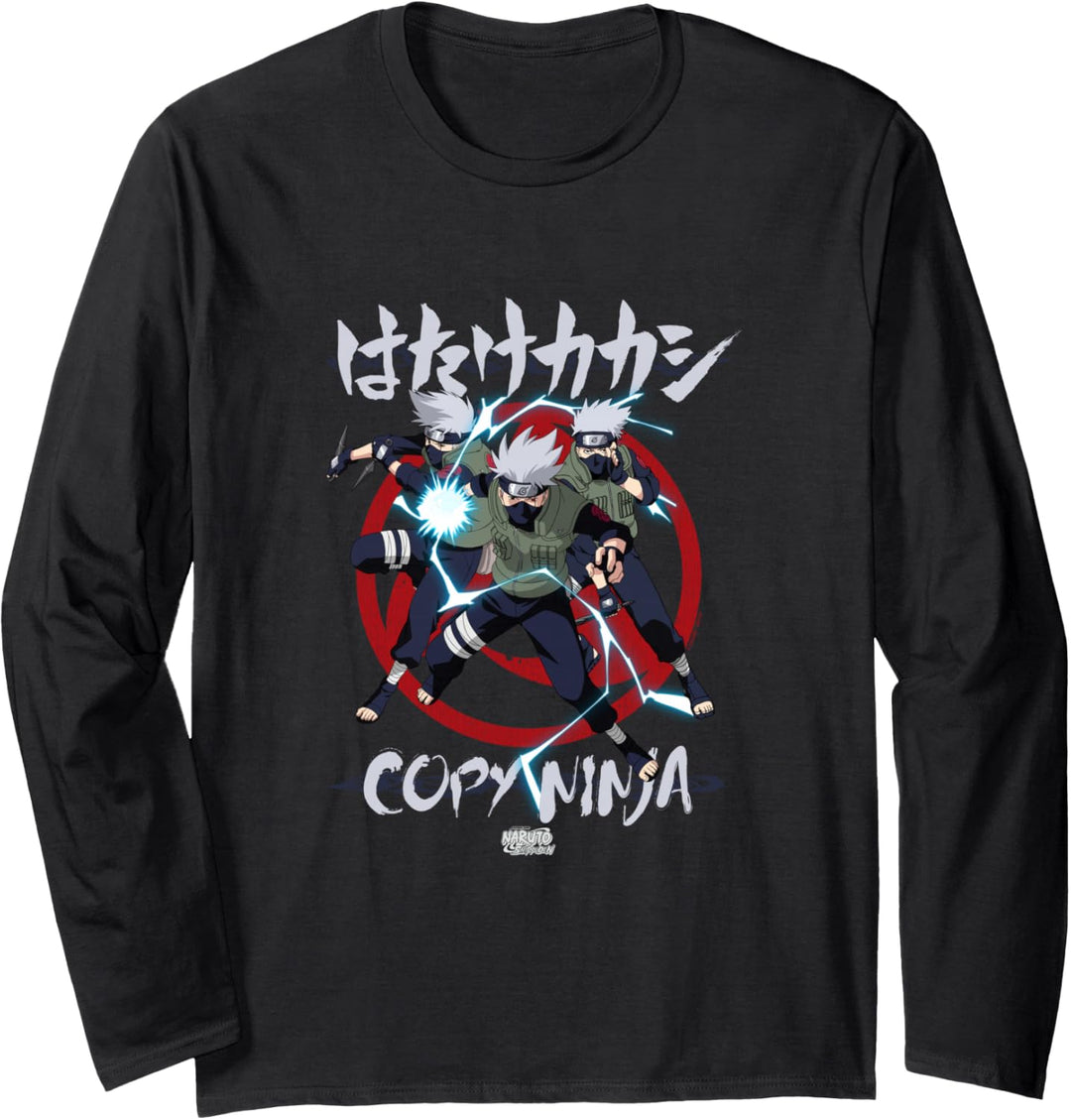 Naruto Shippuden Kakashi Copy Ninja Langarmshirt