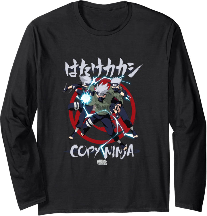 Naruto Shippuden Kakashi Copy Ninja Langarmshirt