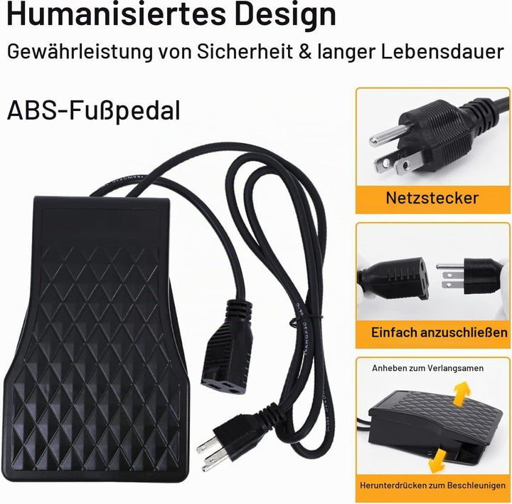 1000W 30000 U/min Elektrisches Flexwellen-Drehwerkzeug mit Fusspedalsteuerung, Flexwellen-Hängeschle