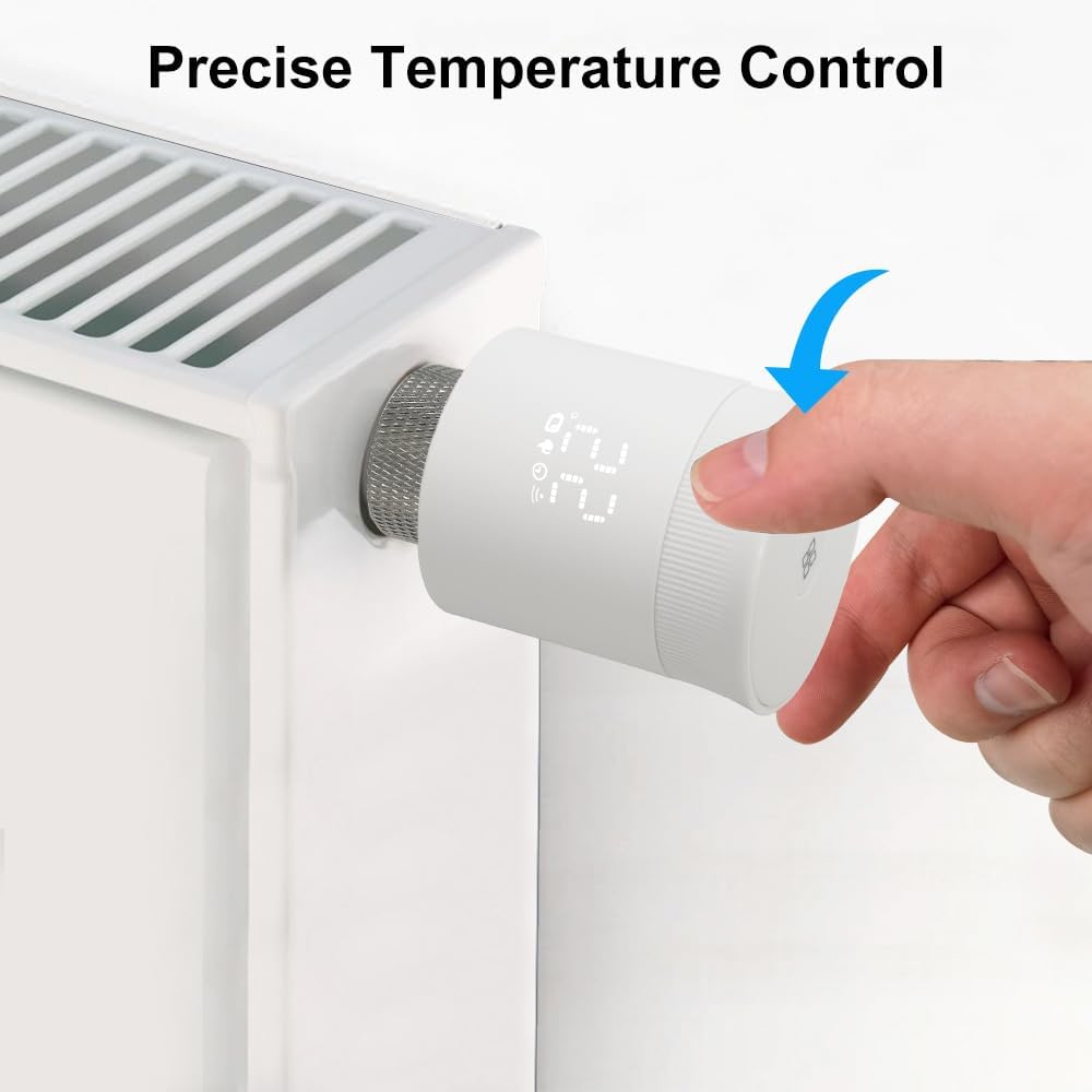 KETOTEK Smartes Heizkörperthermostat WLAN, Zigbee Thermostat Heizung Smart mit Tuya APP, Alexa & Goo