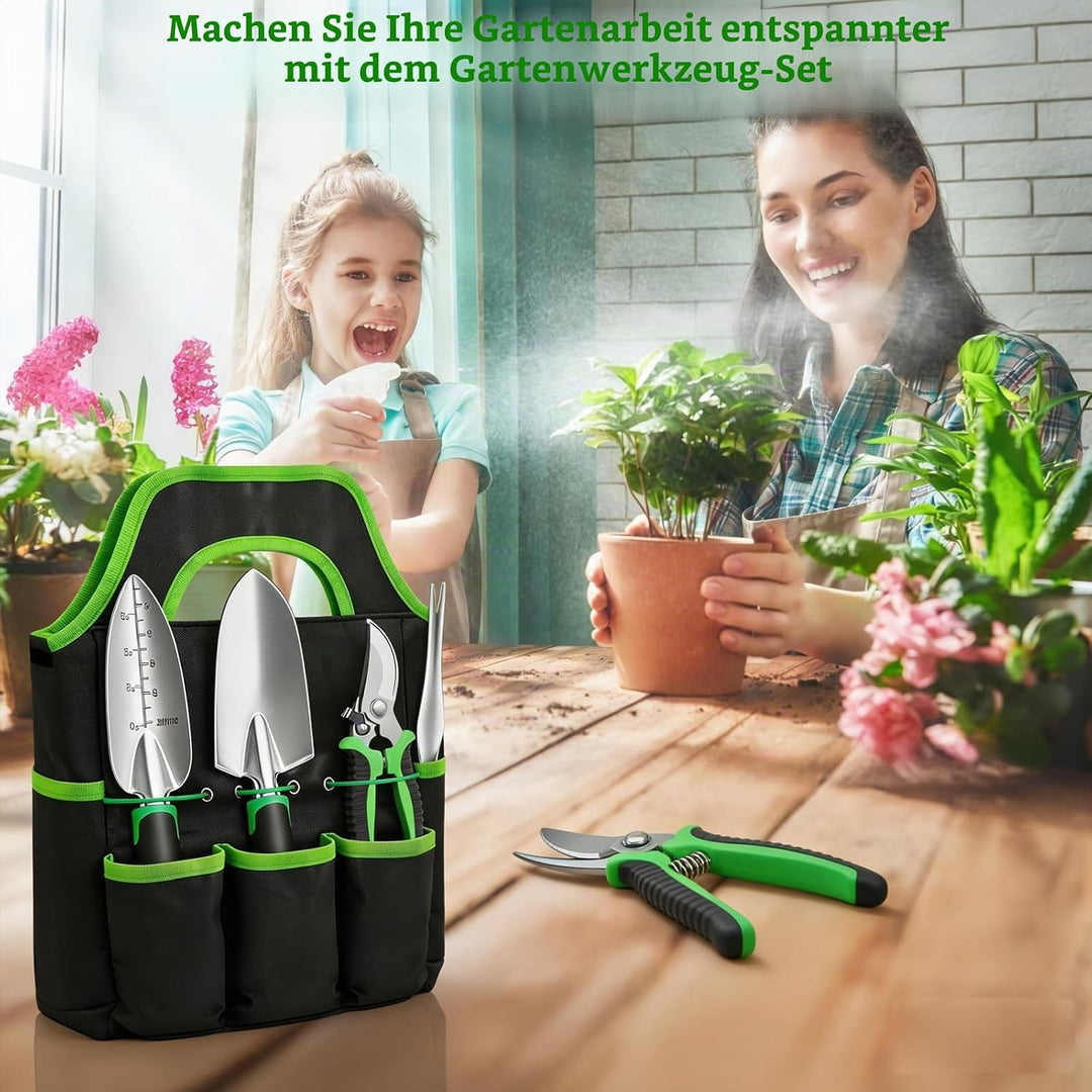 Gartenwerkzeug Set 8 Stück Gartengeräte Set Garten Werkzeug aus Edelstahl Gartenset Werkzeug mit Tas
