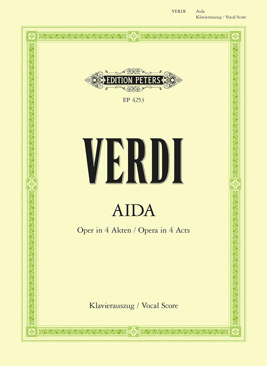 Giuseppe Verdi: Aida (1870/71) Oper in Vier Akten - Klavierauszug (dt./it.) mit Bleistift von Editio