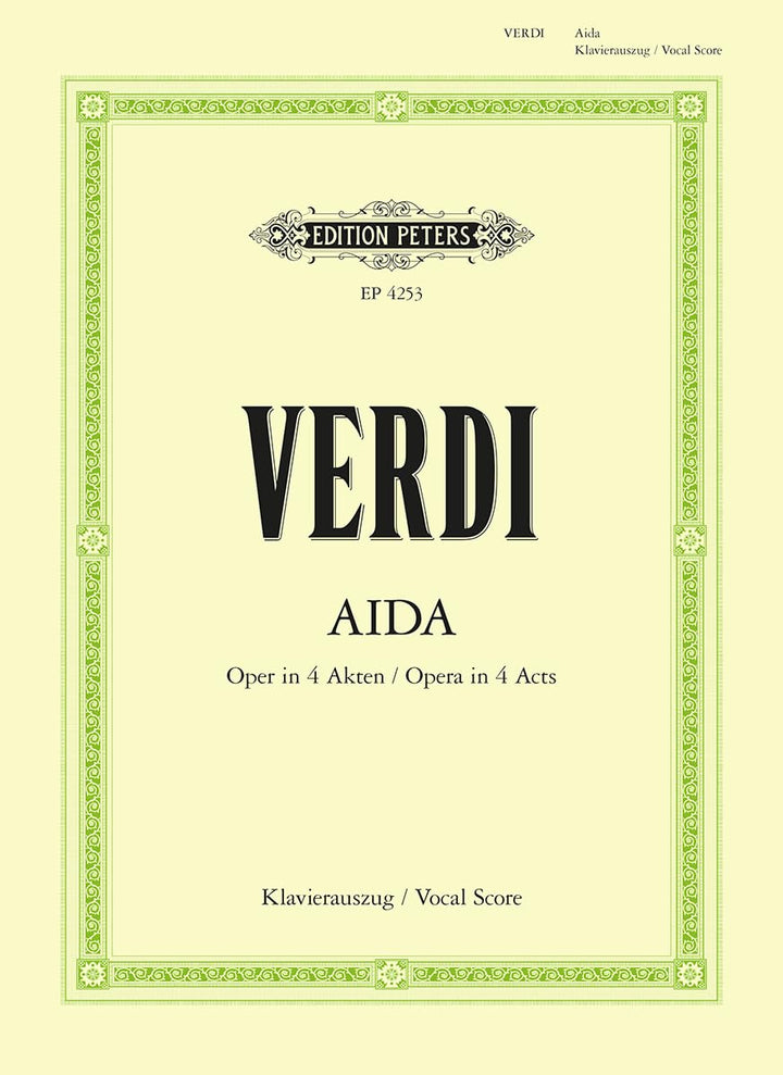 Giuseppe Verdi: Aida (1870/71) Oper in Vier Akten - Klavierauszug (dt./it.) mit Bleistift von Editio