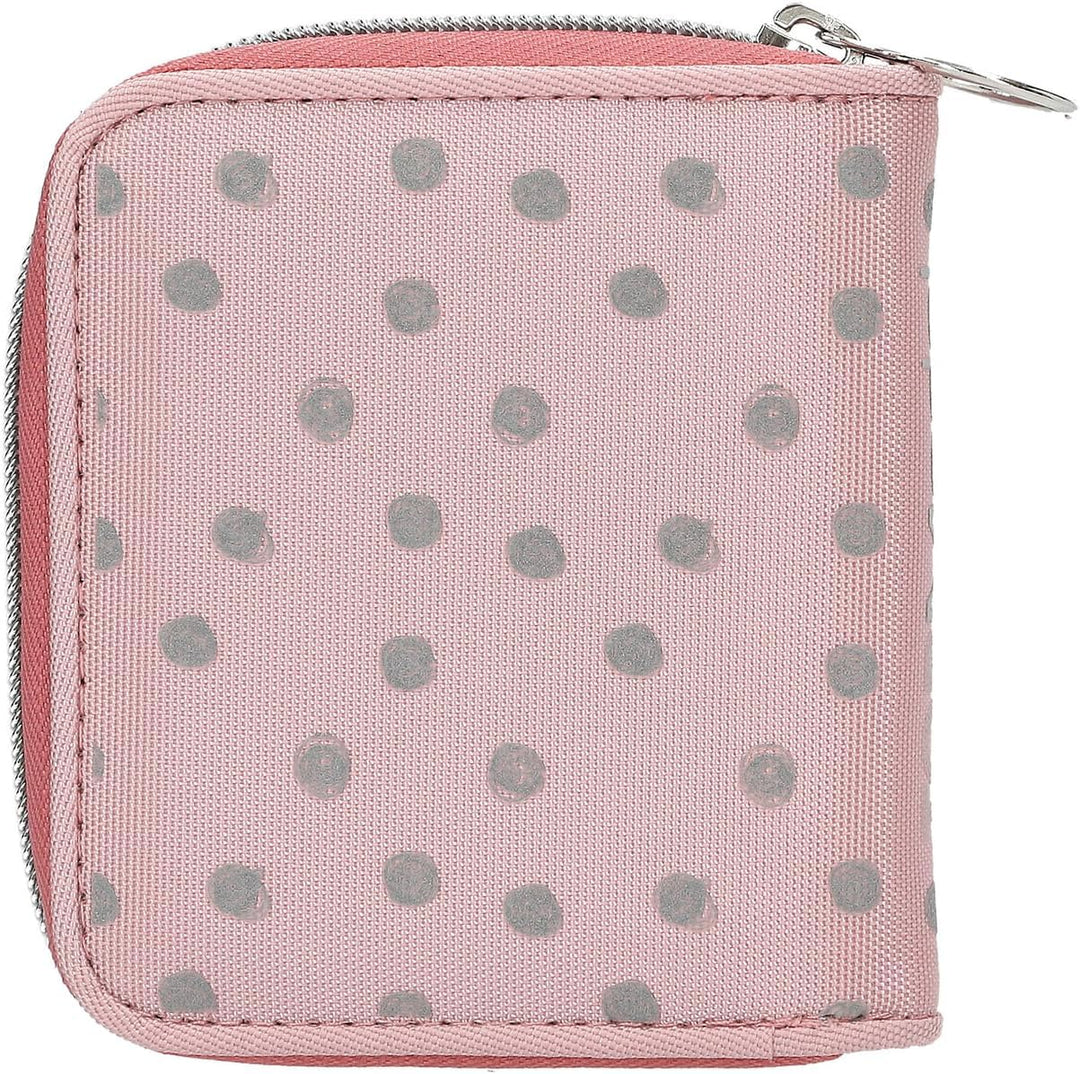 Depesche 14013 TOPModel Dots - Portemonnaie in Rosa, mit Model Motiv, Punkte Muster und Glitzer, Gel
