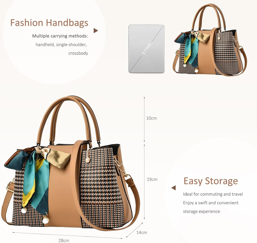 NICOLE &amp; DORIS Elegante Tasche Damen Designer Schultertaschen Mode Handtasche Tasche mit Gewebtem Mu