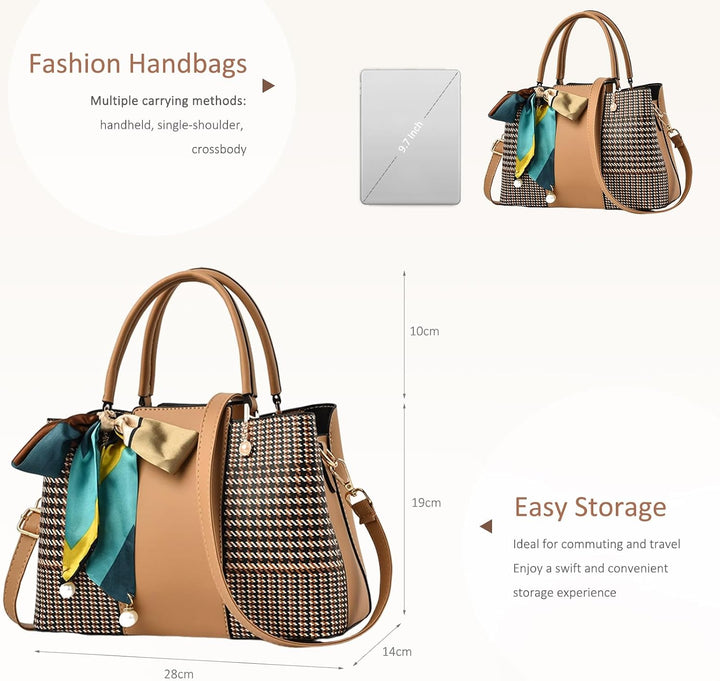 NICOLE &amp; DORIS Elegante Tasche Damen Designer Schultertaschen Mode Handtasche Tasche mit Gewebtem Mu