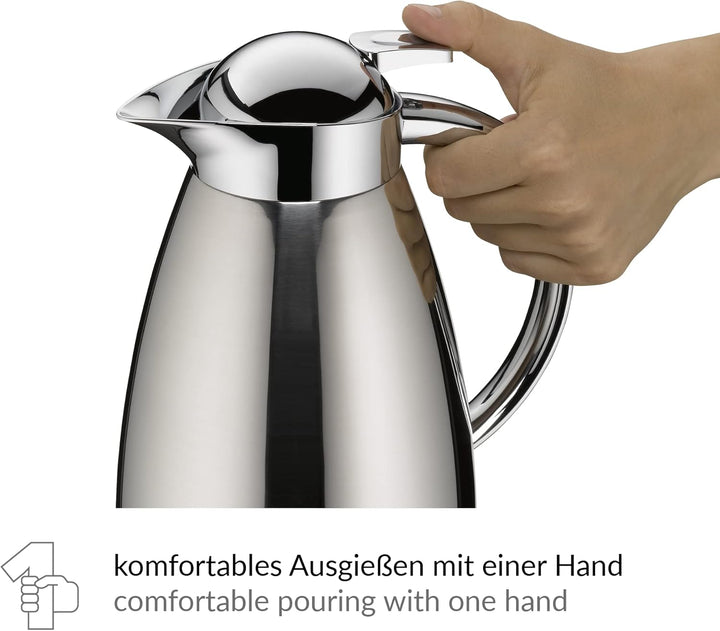 alfi Isolierkanne, Stainless Steel Polished, 1000 ml Stainless Steel Polished 1000 ml, Stainless Ste