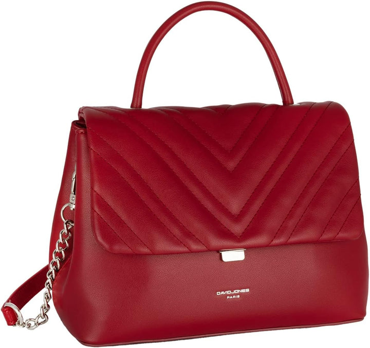 David Jones - Damen Umhängetasche - Frau Handtasche Gesteppte PU Leder - Steppmuster Tasche Mittelgr