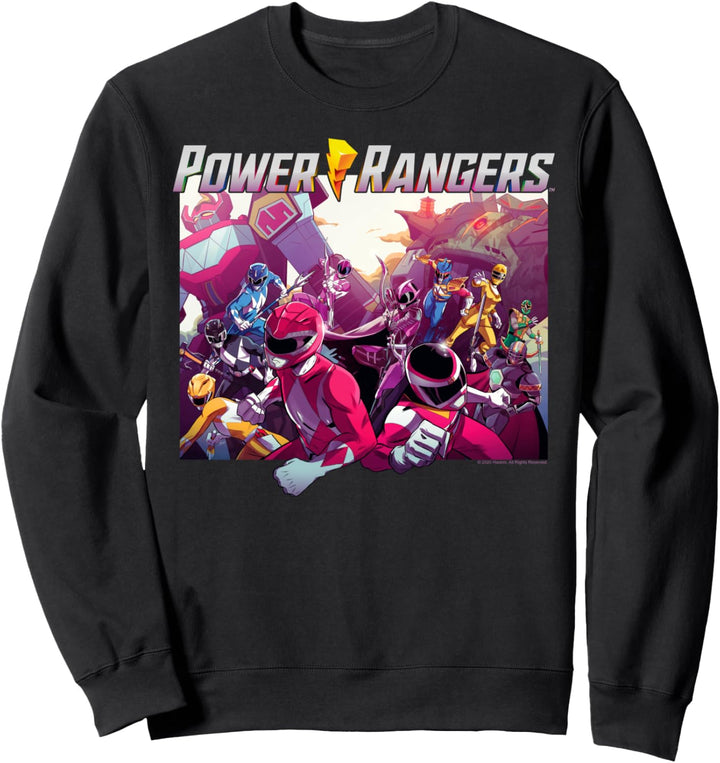 Power Rangers Shattered Grid Comic Team Up Poster Sweatshirt