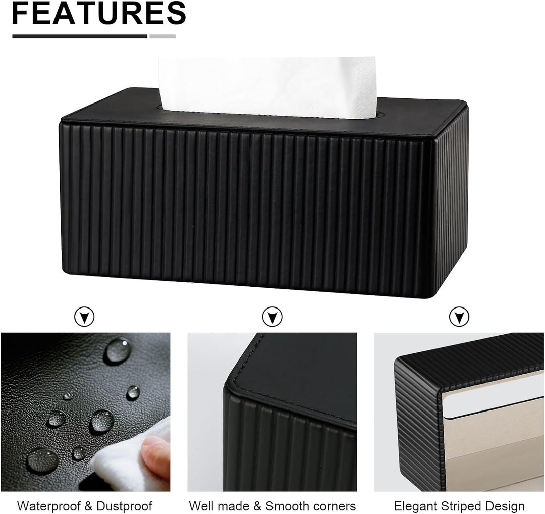 KINGFOM Kosmetiktücherbox Taschentuchbox, Rechteckige Tissue Box Tücherbox für Wohnzimmer, Badezimme