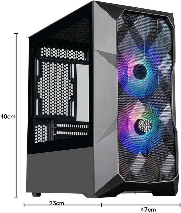 Cooler Master TD300 Mesh PC Gehäuse - Mini-Tower für Micro-ATX & Mini-ITX , Gaming Gehäuse für hohen