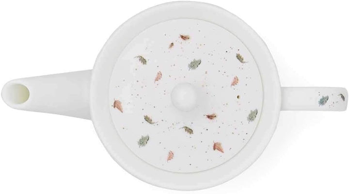 RW WN4090-XT Royal Worcester Wrendale Designs China One Pint Teekanne Igel und Maus, Keramik, Weiss
