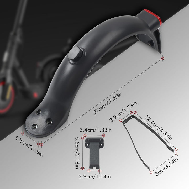MaxEarn Elektroroller Hinterer Kotflügel für M365/1S/Pro/Pro2, Hinteres Schutzblech Electric Scooter