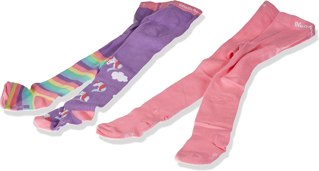 Playshoes Unisex Kinder Strumpfhose Strumpfhose (1er Pack) 74-80 Einhorn 2er Set, 74-80 Einhorn 2er