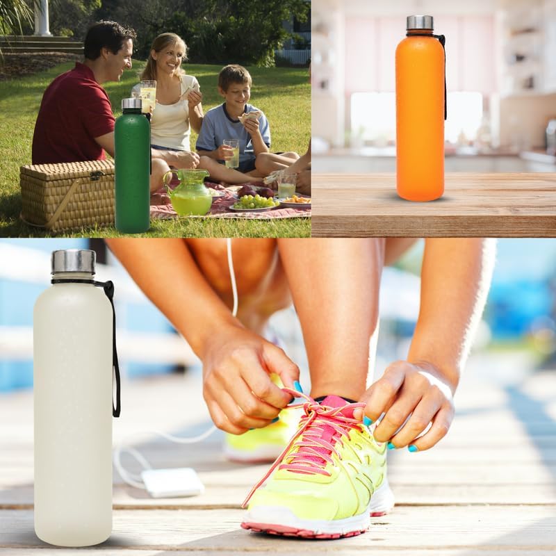 Trinkflasche 1l - Kohlensäure geeignet & Auslaufsicher - Für Sport, Schule & Büro - Sport Trinkflasc