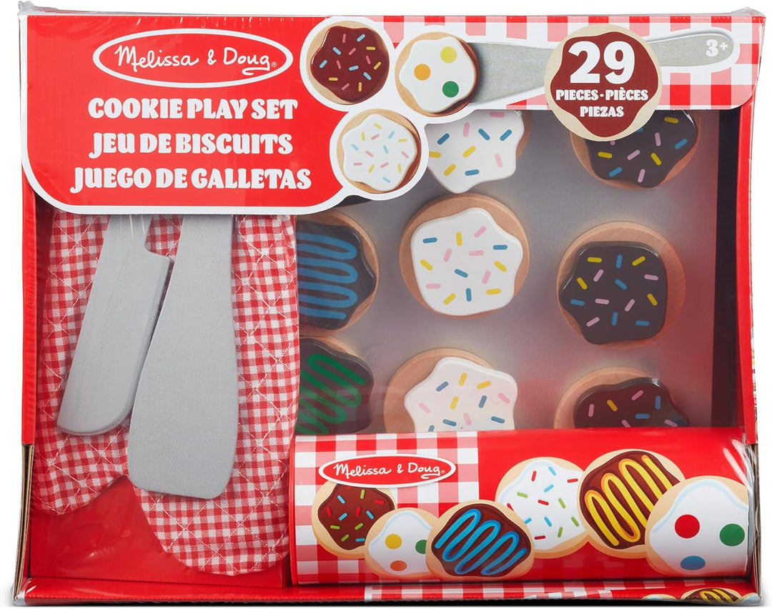 Melissa & Doug 4074 Gebäck-Set aus Holz (30 Teile) Plätzchen-Set, Plätzchen-Set