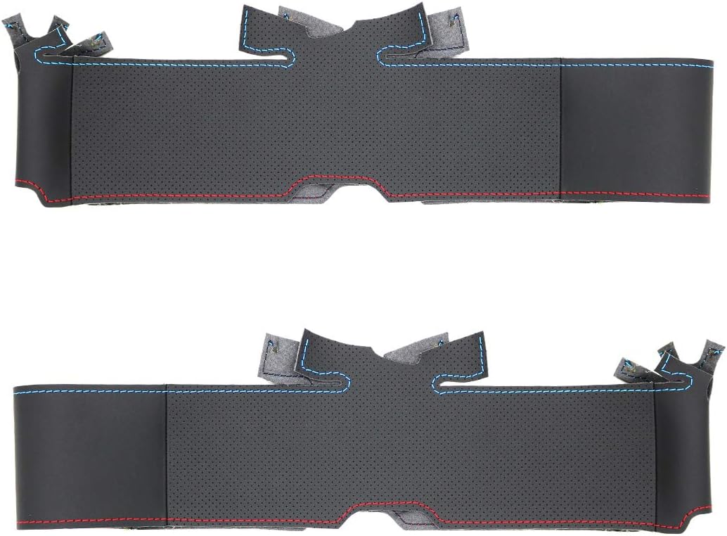 MEWANT Lenkradbezug Lenkradhülle Massgeschneiderte aus Kunstleder Schwarz Auto Lenkrad Wrap für E39