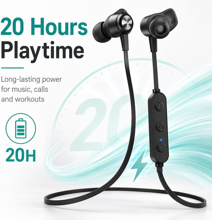 Bluetooth Kopfhörer, Kabellose In Ear Kopfhörer mit CVC 8.0, Eingebautes Mikrofon, 20 Stunden Nutzun