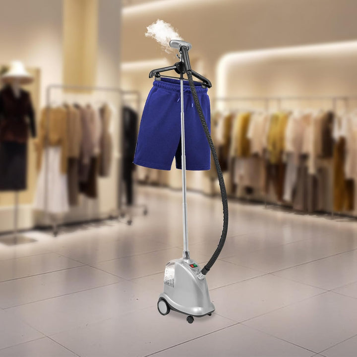 Vertikaler Steamer & Dampfglätter 2200W, Einstellbare Stand Dampfbügler mit 3L Wasserspeichertank, 6