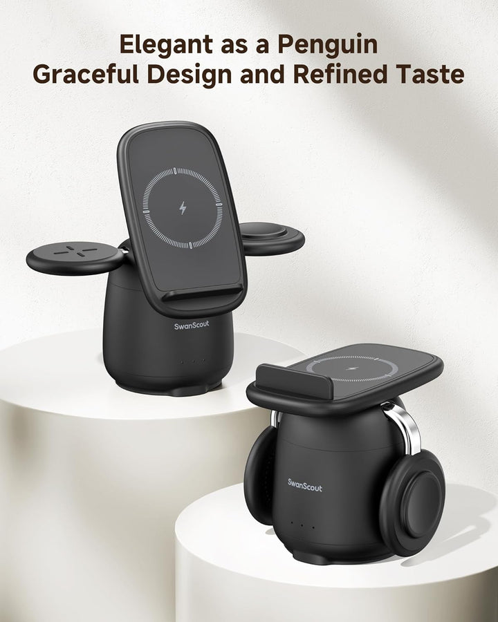 SwanScout Induktive Ladestation für Samsung S26+, 3 in 1 Wireless Charger für Samsung S25/S24/S23/Z